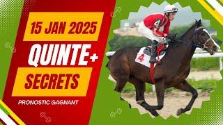 Découvrez le Secret pour Gagner au Quinté+ du 15/01/2025 | Bravo Turf