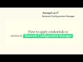 How to apply credentials in Network Configuration Manager?