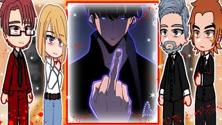 Hunters react to Sung Jinwoo|| Solo Leveling Season 2|| gacha reaction