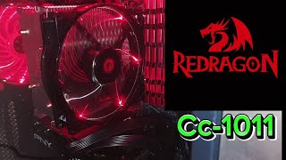 Cooler para processador Redragon Led Vermelho Reaver Cc-1011 | Fan 120mm Intel AMD