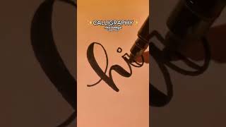 how i do calligraphy with a normal pen! TikTok challenge by @letteredbylia