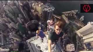 Extreme Selfie On Top Of Skyscraper