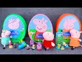 peppa pig toys unboxing review asmr peppa pig mystery eggs mummy pig eggs daddy pig eggs