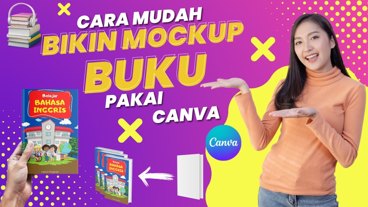 GAMPANG BANGET!! - Cara Membuat Mockup Buku Di Canva - YouTube