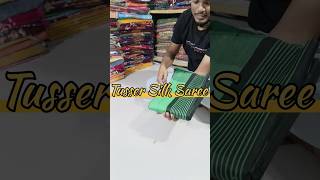 Tussar Silk Saree| Ghicha Silk Saree with silkmarktag #silksaree #saree #tussar_saree #greensaree