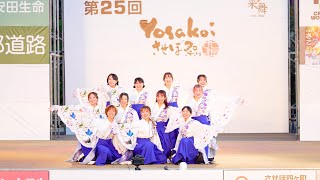 [4K] 山口県立大学よさこい部 奄美連合萩組　YOSAKOIさせぼ祭り 2023 土曜日 青春グランプリ (中央)