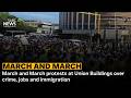 March and March protests at Union Buildings over crime, jobs and immigration