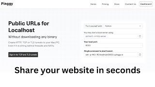 Pinggy - Localhost tunnels in seconds