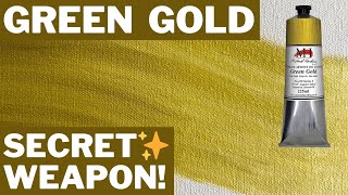 Green Gold Might Be Your New Favorite Color #greengold #oilpaint