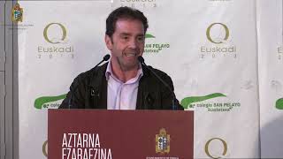 Acto reconocimiento Colegio San Pelayo | San Pelaio Ikastetxearen lana aitortzeko ekitaldia