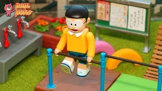 ジャイアンに負けるな！のび太くんの２連続逆上がりチャレンジ / Nobita's 2consecutive kick over challenge！