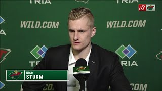 Wild players on Kirill Kaprizov