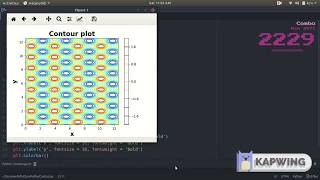 A simple example of a contour plot in Python