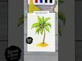 How to Draw a Palm Tree 💚🌴 | Tutorial for Watercolor Sketching Beginners #drawingtutorial
