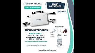 FIBRA ANDINA. CONEXIÓN DTSU 666 MICROINVERSORES HOYMILES. ENERGÍA SOLAR