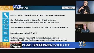 PG&E Officials Provide Latest Update On Planned Public Safety Power Shutoff