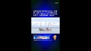 三角形の帆に風を受けながら“打瀬船”でゆっくり、マリモを傷つけないように…秋のホッカイシマエビ漁始まる　北海道別海町・尾岱沼 #Shorts