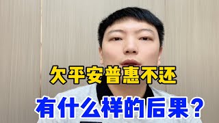 欠平安普惠不还，有什么样的后果？