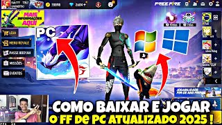 COMO BAIXAR FREE FIRE NO NOTEBOOK E PC FRACO NA NOVA ATUALIZAÇÃO ! MELHOR EMULADOR PRA PC FRACO 2025