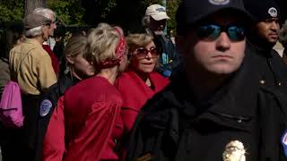 RAW: Jane Fonda arrested AGAIN at climate change protest