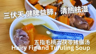 湯水 | 三伏天 健脾益肺 清热祛湿 : 五指毛桃土茯苓猪𦟌汤 💚 Hairy Fig Root and Tu Fuling Soup with Pork Shank / kittyscornerhk