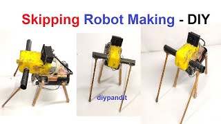 How to Make Jumping/ skipping robot  making - diy  dc motor | DIY pandit @howtofunda @craftpiller