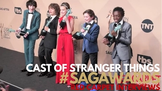 "Stranger Things" Cast in the 23rd Screen Actors Guild Awards Press Room #SAGAwards