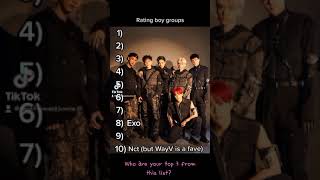 Ranking 10 kpop boy groups