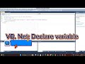 How to declare variables in VB.net - for beginners.