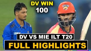 FULL HIGHLIGHTS MIE EMIRATES VS DESERT VIPERS ILT T20 MATCH 07 FULL HIGHLIGHTS 2025