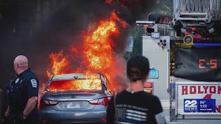 Man charged with arson after Holyoke car fire