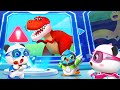 Little Panda Rescue Team - Help The Dinosaurs In Danger With Dinosaur Machine - Babybus Game Video