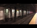 nyc subway hd 60fps alstom r160 c express train @ broadway junction 12 19 16