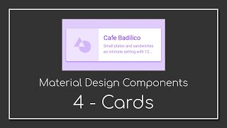 Cards | MDC - 2021 | Android Tutorials
