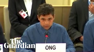 ‘Stop putting kids in jail’: Indigenous boy asks the UN to help end youth incarceration