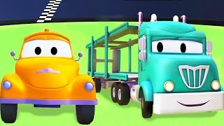 Tom The Tow Truck with the Car Carrier and their friends in Car City | Trucks cartoon for kids