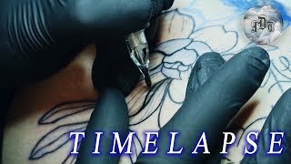 How to Tattoo  Outline Lotus Flower TIME LAPSE