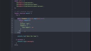 Async Await in Node JS or ES6 with Loops & Github API