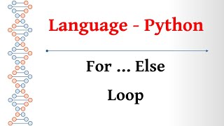 Language Tamil - Python - For Else Loop