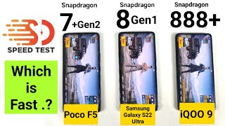 Poco F5 vs iQOO 9 vs S22 Ultra Speedtest OMG Shocking Results 🔥🔥🔥