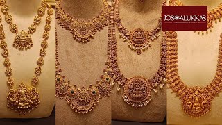 Jos Alukkas Temple Jewellery Necklace & Haram Collections With Grams/Wedding Collections