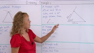 Drawing triangles with given conditions