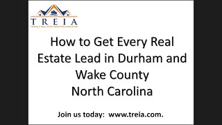How to Get EVERY Real Estate Lead in Durham and Wake County North Carolina