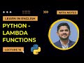 16. Python Lambda Functions Tutorial | Python Tutorial for Beginners | Amit Thinks