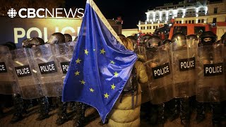 Protesters clash with Georgian police over government's EU application delay