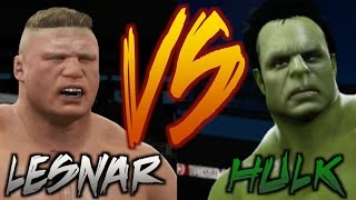 WWE 2K16 - BROCK LESNAR VS THE HULK | WHEN TWO WORLDS COLLIDE