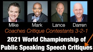 2021 World Championship of Public Speaking TOP 3 Speech Critiques