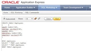 Oracle Tutorial - Create and Drop a Table Example
