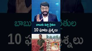 10 Straight Questions to Chandrababu #bigquestion #mirchifarmers #ysjagan #ytshorts #sakshitv