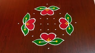 9×1dots beautiful sankranti chukkala muggulu🌷|easy sankranti rangoli|Pongal kolams#Rang Kaa Rangoli